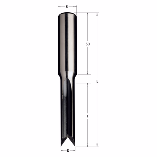 Visbekboor, links en rechts D=6mm S=16mm L=100mm I=45mm