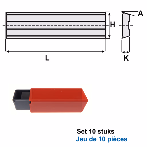 HWM wisselmessen VERSOFIX" (per 10 st.)" L=20mm K=1,5mm H=10mm
