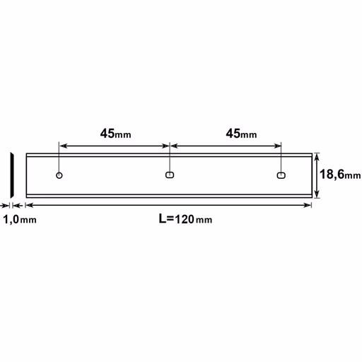Brück schaafmes HSS M42 120x18,6x1,0