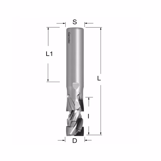 Diamantfrees positieve PCD Z2+2 Nesting FAST D=12mm L=69mm I=24mm
