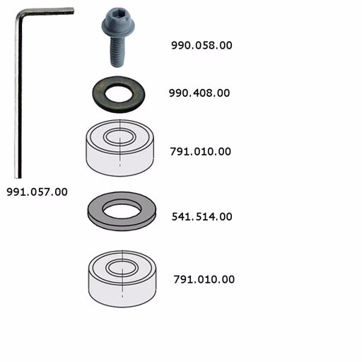 Kogellagerset voor aanloopringen B=4,76mm