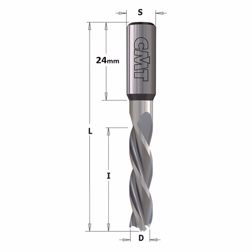 Drevelboor, Links D=8mm I=35mm