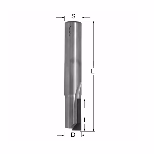 Diamantfrees met negatieve snij-plakket PCD Z1 D=12mm S=12mm L=70mm I=20mm