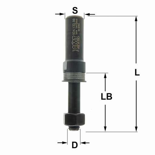 Spindel zonder kogellager S=1/2" L=71mm LB=35,5mm