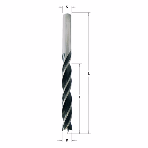 Spiraalboor (dubbele spiraal) D=13mm S=8mm L=151mm I=93mm