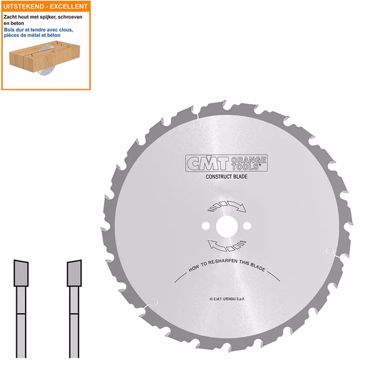 Bouw schulpzaag met hardmetalen tanden D=700mm K=4,4mm P=3,2mm Z46