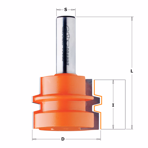 Trapezium verlijmfrees, HW D=44,4mm L=70,25mm I=32mm