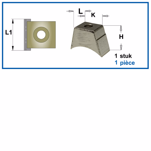 Spanblok L1=14,4mm K=11mm