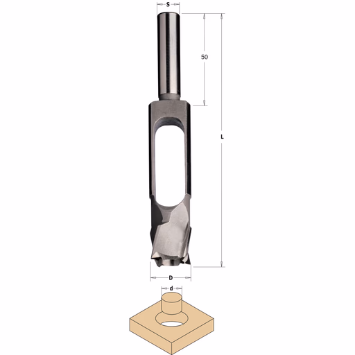 Plugfrees (stopselboor), SP D=27mm S=13mm d=15mm Z4