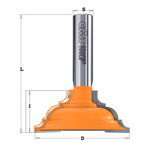 Profielfrees, HW D=59mm S=12mm L=73,5mm I=25,4mm