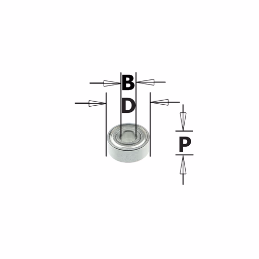 Standaard kogellager D=12,5mm B=4,76mm P=4,98mm