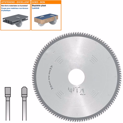 HW Zaagblad voor het zagen van aluminium profielen D=520mm B=50mm