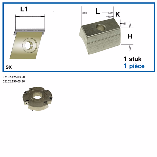 Spanblok links L=27mm L1=30mm K=11mm