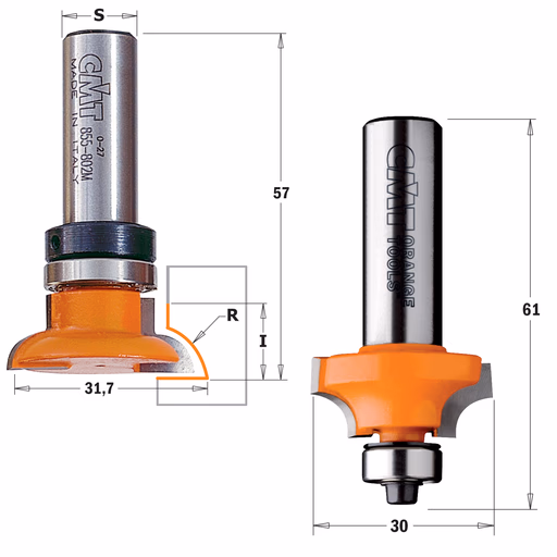 Kruishoutverbindingsfrezenset, HW D=31,75mm L=57mm I=11,9mm