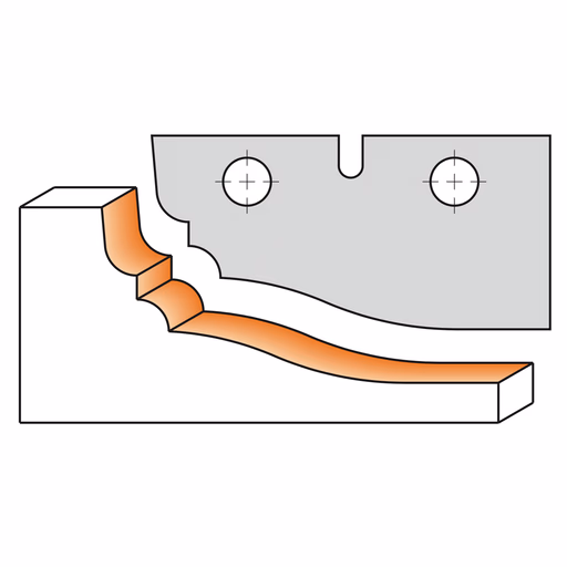 Profielmes voor bossingpaneelfrees type A L=50mm I=25mm