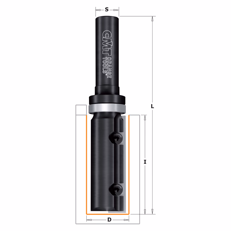 Rechte frees met wisselbare messen, HWM D=28,6mm L=100mm