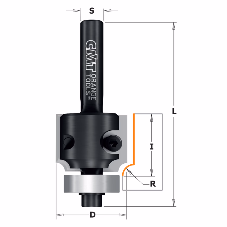 Oprondfrees, HWM D=29mm L=67mm R=6,35mm