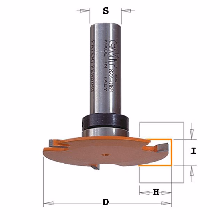 Schijffrees voor laterale sleuven, HW D=54mm L=56mm I=3mm P=2,4mm · 822.016.11B