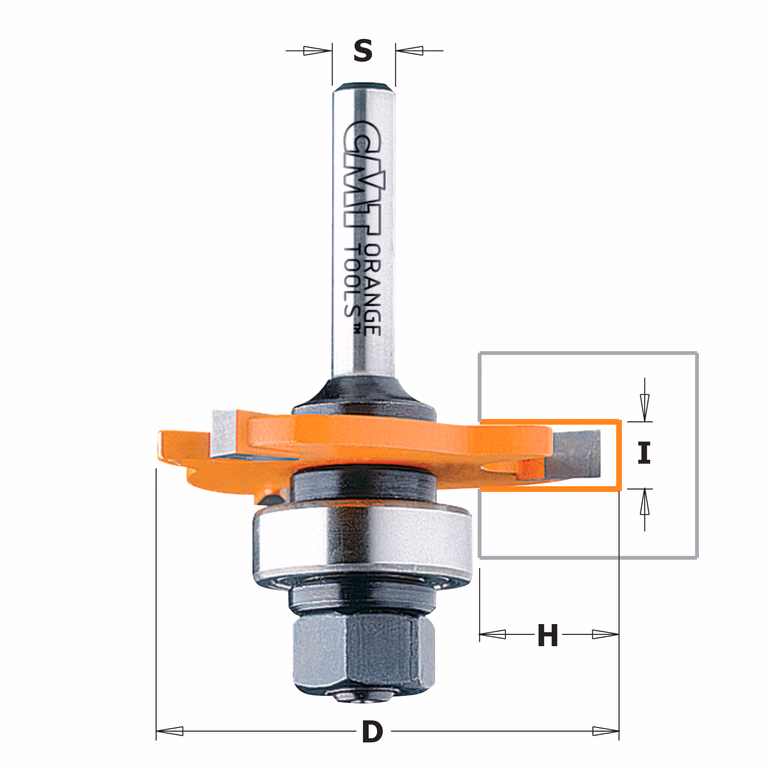 Schijffrees met freesdrager , HW D=47,6mm L=67mm I=5mm P=2,86mm