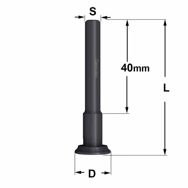 Spindel zonder kogellager (met blokkeringsring) S=6mm