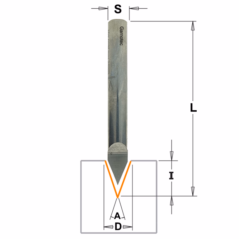 V-groeffrees I=10mm A=45° Z1