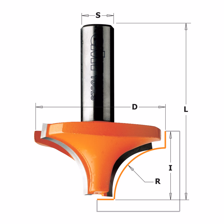 Holle radiusfrees, HW D=23mm L=44mm I=12mm R=6mm · 727.060.11
