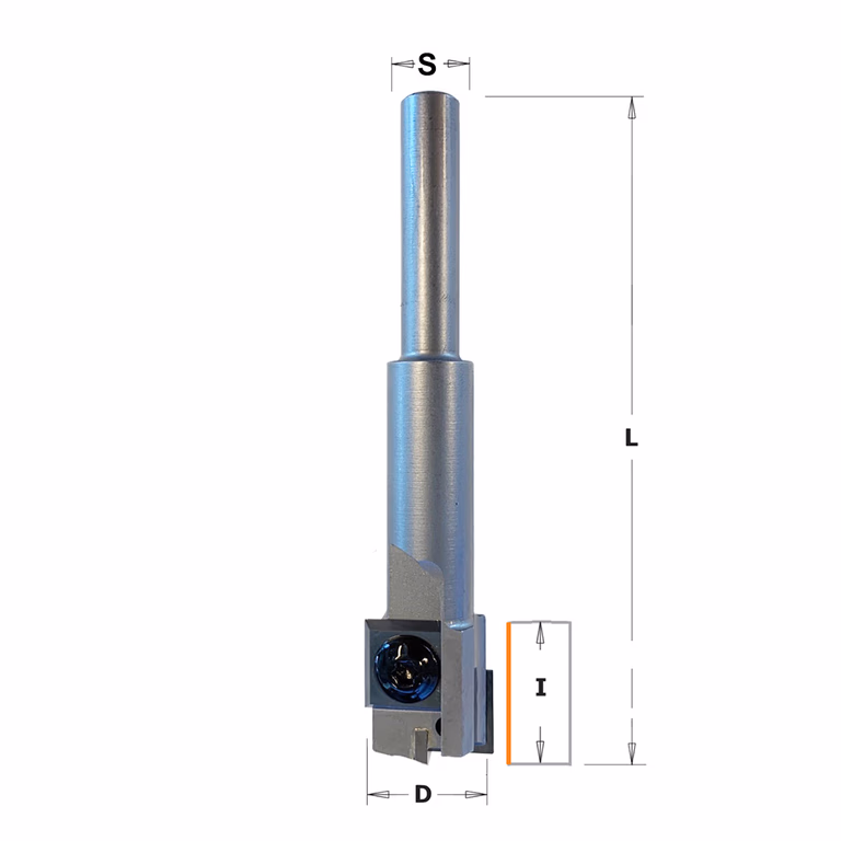 Rechte bovenfrees met WPL-mes, HWM D=18mm S=8mm L=90mm I=20mm