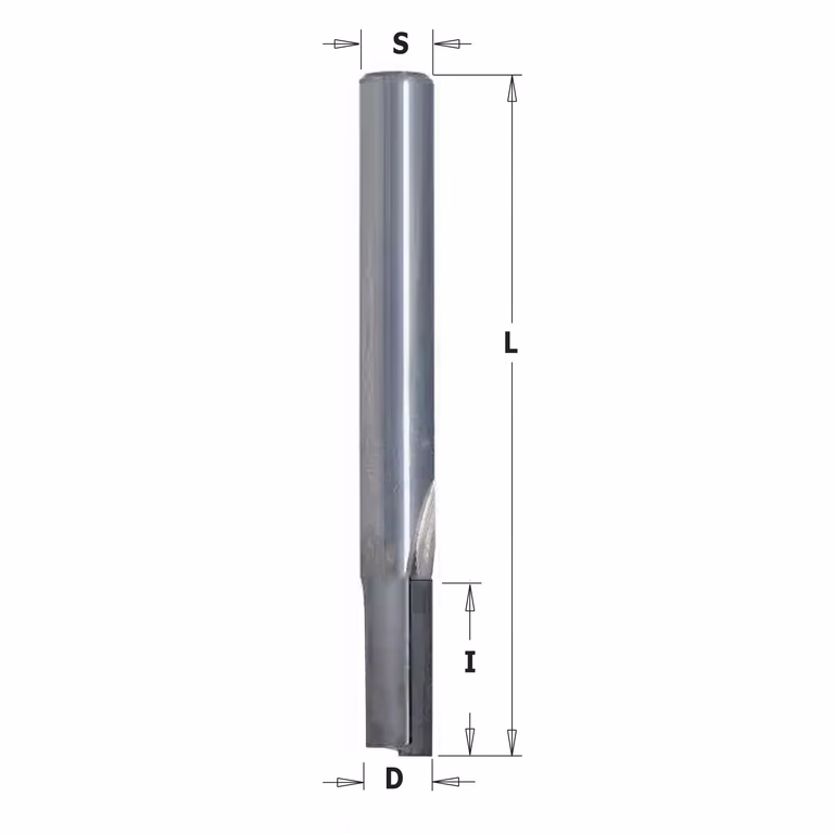 Diamant frees met een rechte snij-plakket D=8mm S=8mm I=20mm
