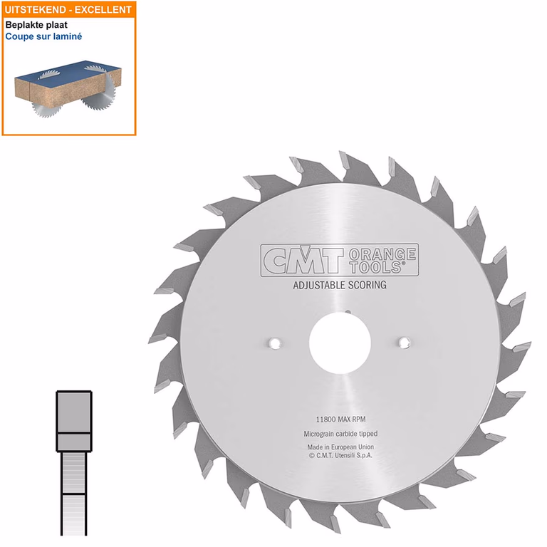Twee-delige voorritszaag met hardmetalen tanden D=70mm B=20mm Z16