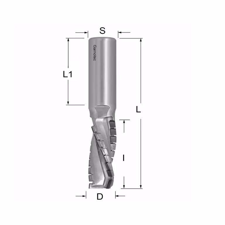 Diamantfrees negatieve PCD Z3+1 Turbo D=20mm L=107mm I=45mm (26+1 PCD)