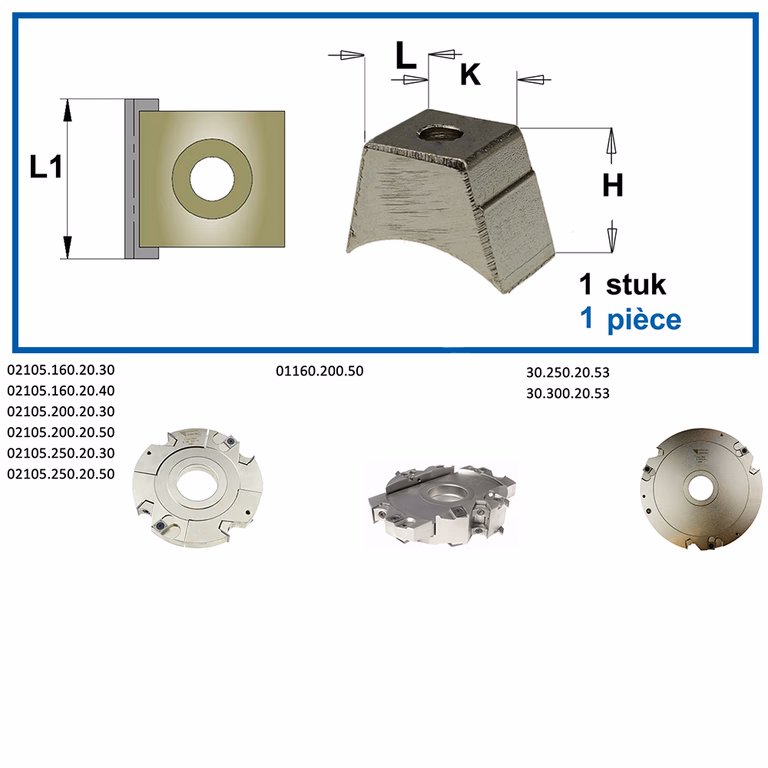 Spanblok L=16mm L1=20mm K=11mm