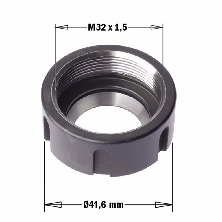 Klemmoer voor spantang ER25 M32x1,5mm links.