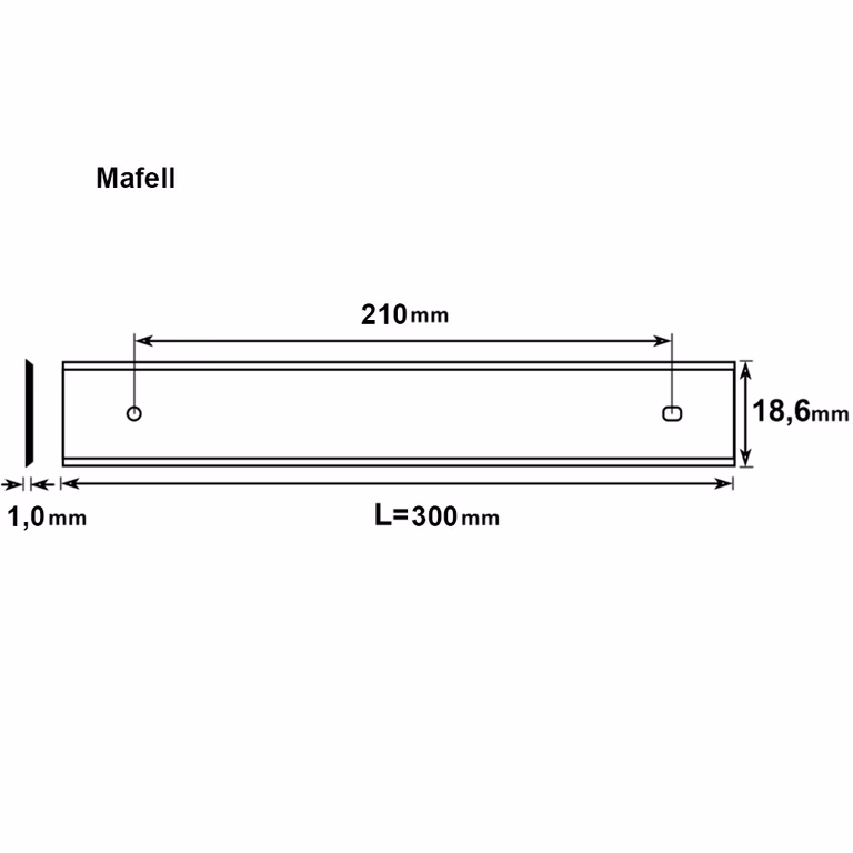 Brück schaafmes Kobalt 300x18,6x1,0