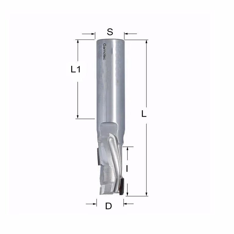 Diamantfrees PCD Z1+1 D=16mm L=85mm I=25mm (3 PCD+1 HM)