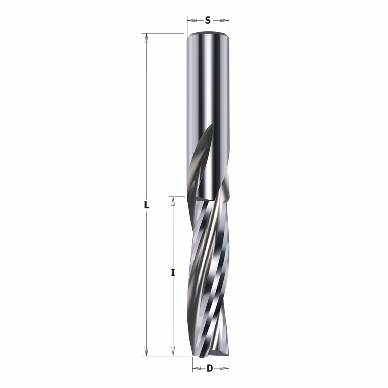 Negatieve spiraalfrees, HWM D=20mm S=20mm L=165mm I=102mm