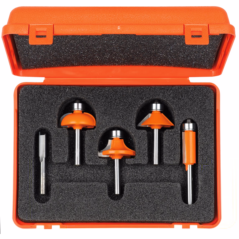 5-delige frezenset in pvc kistje, HW S=8mm · 900.005.03
