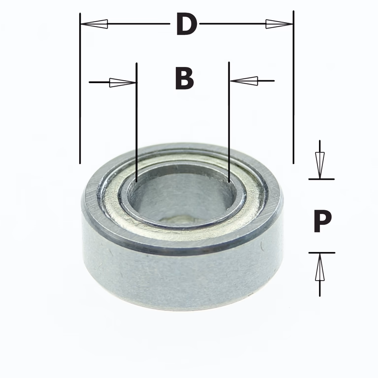 Standaard kogellager D=12,7mm B=6,35mm P=4,8mm