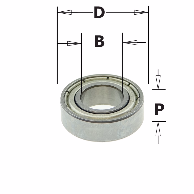 Standaard kogellager D=16mm B=8mm P=5mm