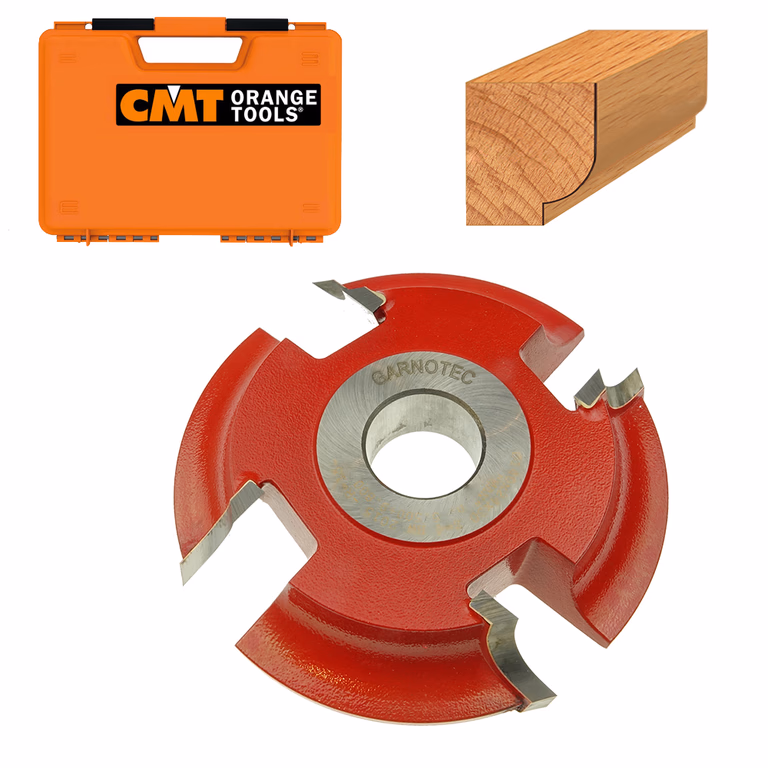Holle HW-afrondfrees met gesoldeerde snijplaten D=140mm Hd=45mm R=7,5mm Z4