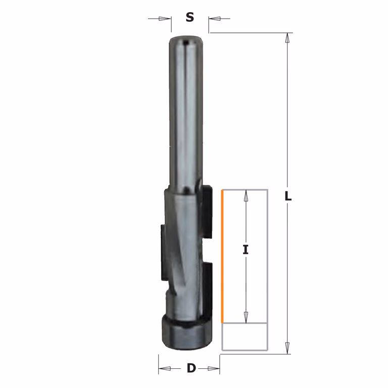 Kantenfrees met lager, DP S=8mm L=70mm I=35mm Z1+1