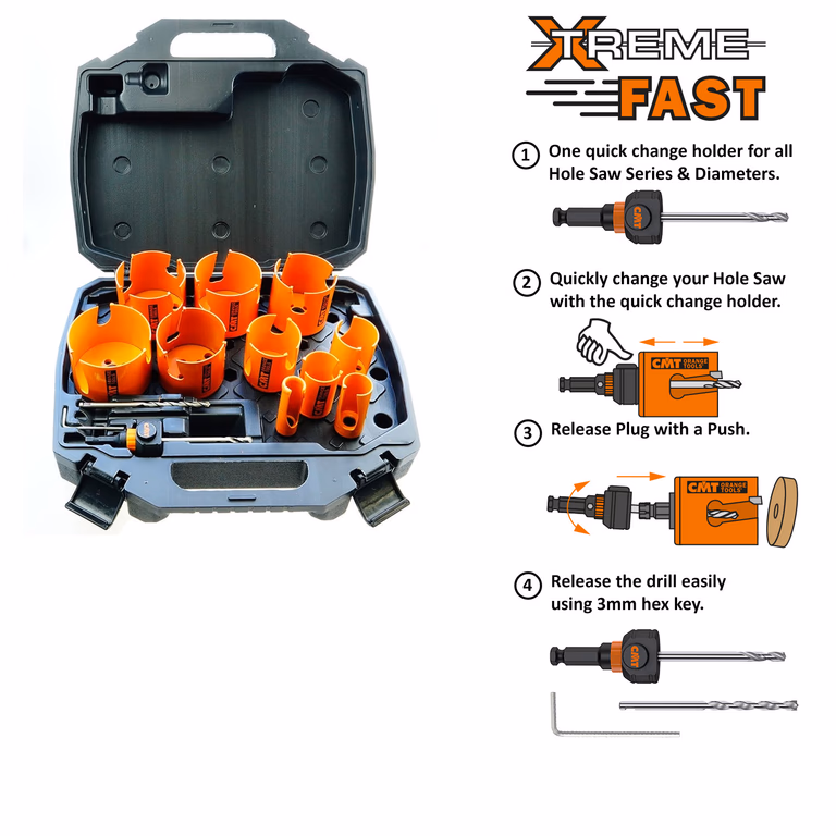 10-delige multi-construct gatzagenset in koffer · 550X-SET10G