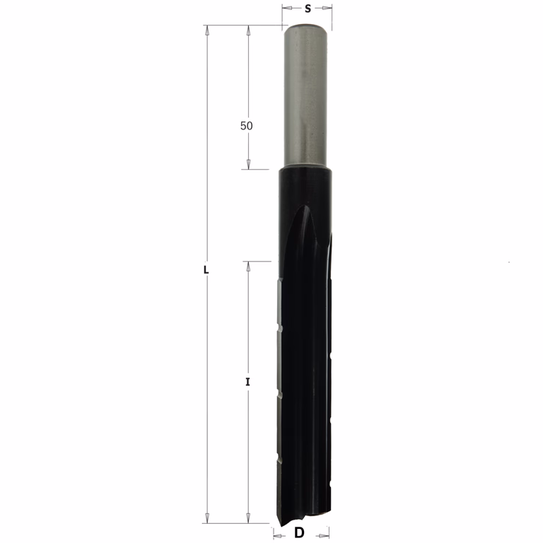 Langgatboor, rechts D=22mm S=16mm L=180mm I=125mm
