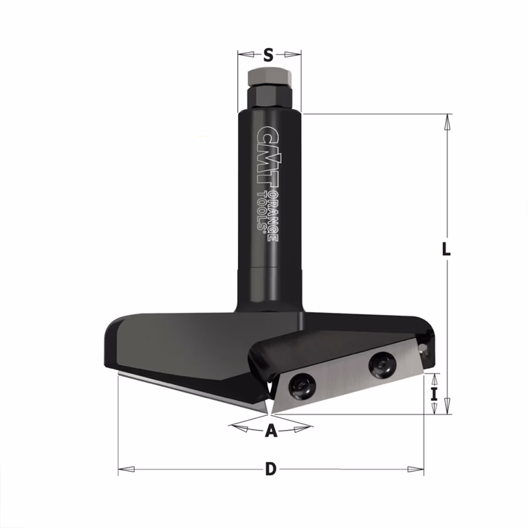 V-groeffrees met WPL messen D=96,5mm L=95mm I=12,4mm A=150°