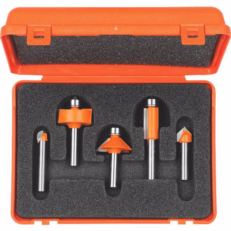 5-delige frezenset in pvc kistje, HW S=8mm · 900.005.02