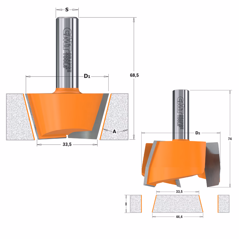 Reparatiefreesset voor massieve plaatmaterialen, HW · 881.541.11