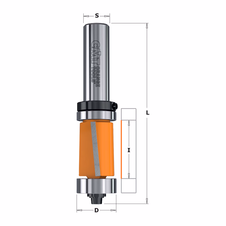 Uitloopfrees met kogellager, HW D=19mm L=86,5mm I=25,4mm · 906.691.11B