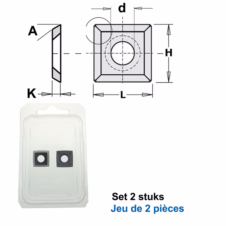 Speciale messen (per 2 st.) L=14mm K=2mm