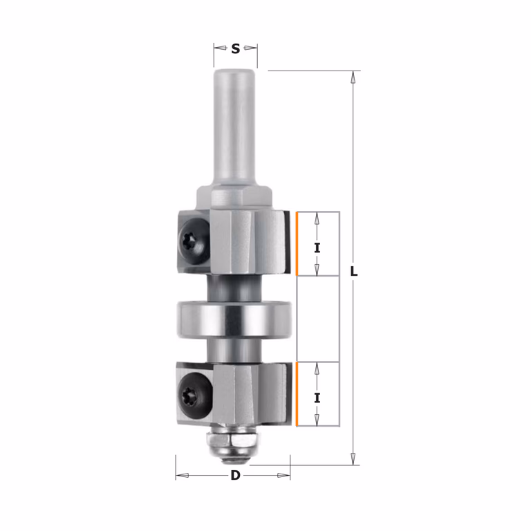 Rechte bovenfrees met WPL-mes, HWM D=22mm S=8mm L=90mm I=30mm