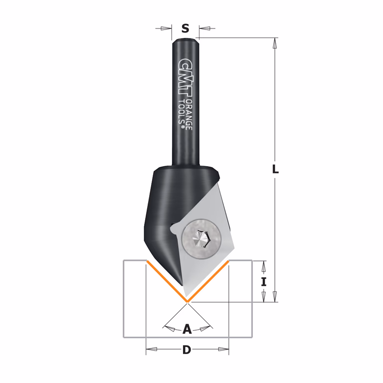 V-groeffrees, HWM D=20mm L=60mm I=10mm · 665.200.11