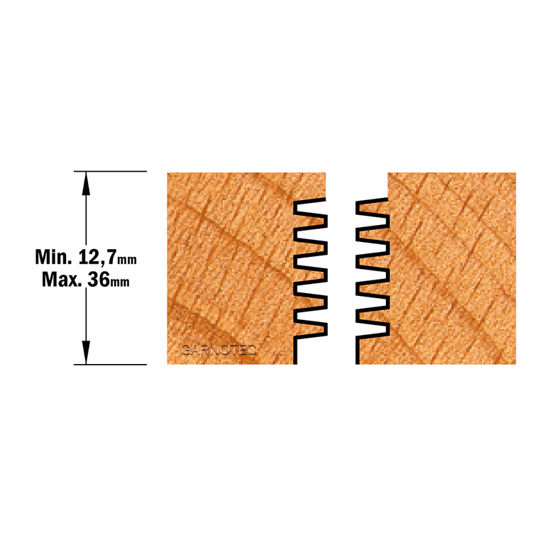 Professionele trapezium verlijmfrees, HW D=47,6mm S=12mm